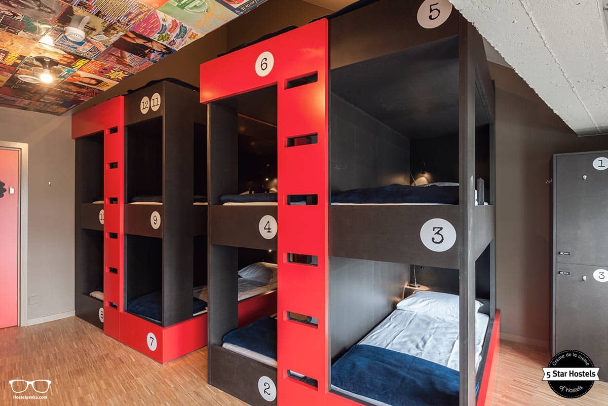 The dorms at Backstay Hostel are well-designed!