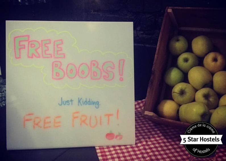 Free Boobs- Just kidding- Free Fruit! Funny travel quote at Zwanky Mint