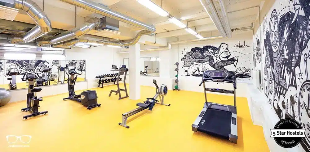 Wanna work out? The Hektor Design Hostel even features a gym