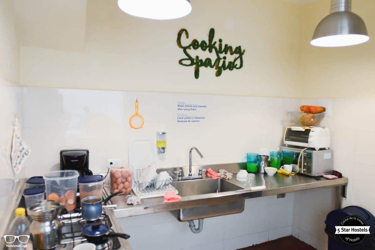 Your space to cook at Hobu Hostel, Bogota
