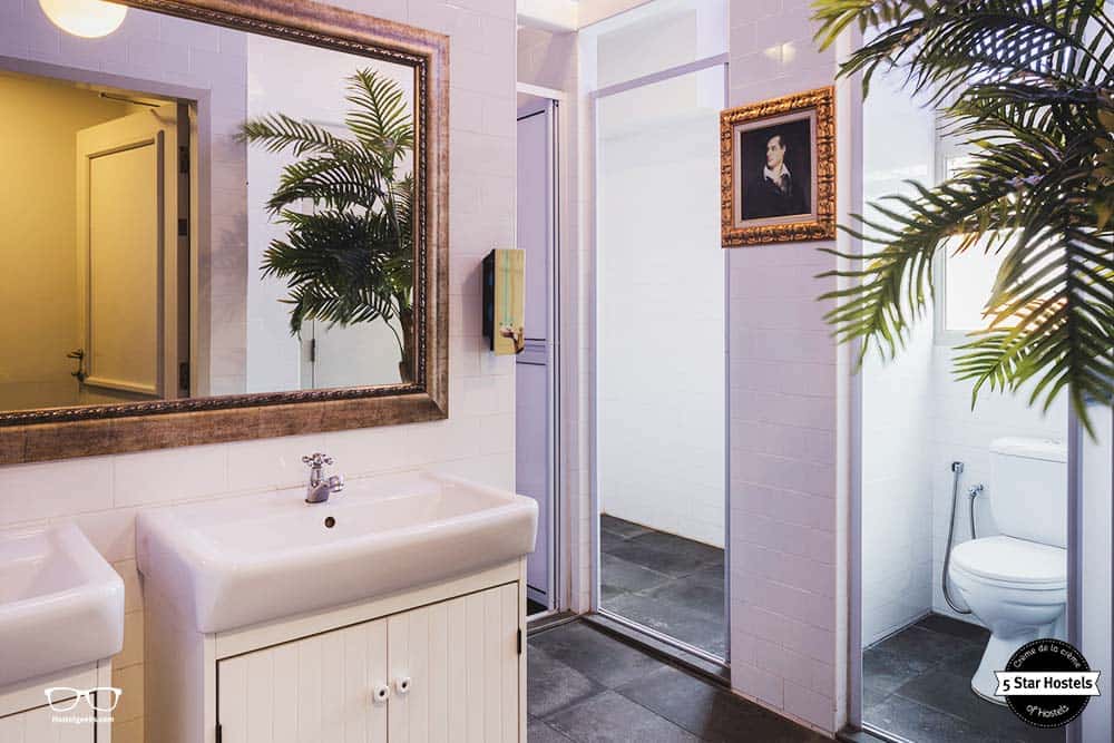 The glamorous bathrooms at Adler Hostel
