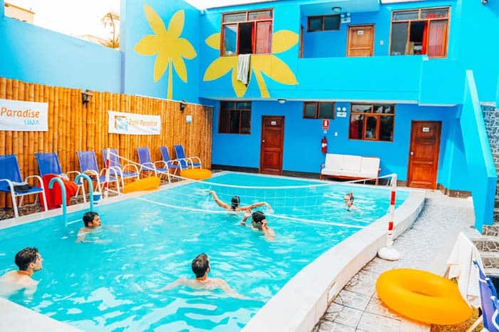 Best Hostels in Lima, check out the Pool Paradise in Lima, Peru