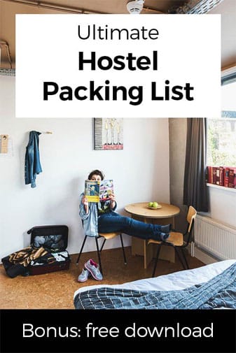 packing list for hostels