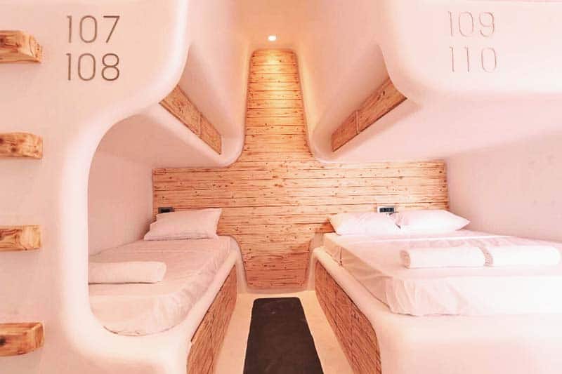 Rooms with futuristic designs at Mycocoon Hostel 