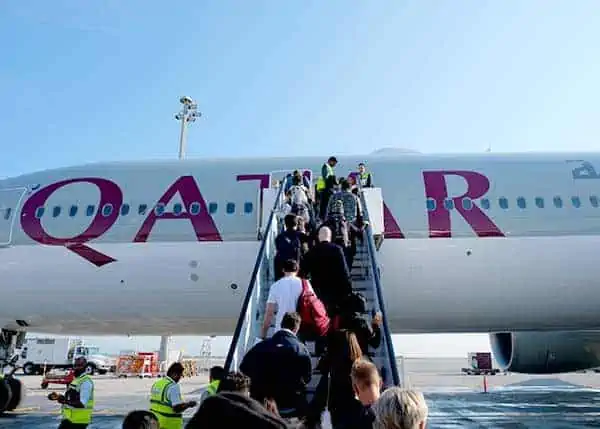 Entering Qatar Airways