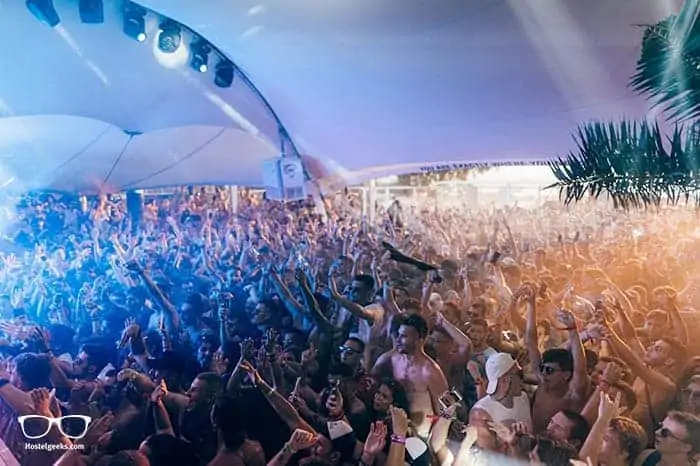 Far Out Beach Club in Ios, Greece is one of the best party hostels in the world