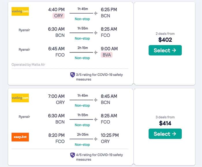 Comparing Prices for your Flights on Skyscanner