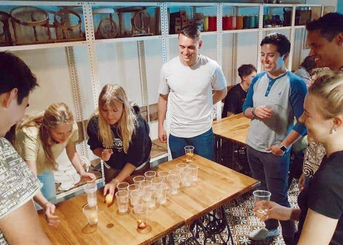 Improvised Beer Pong is always possible: One of the coolest party places to stay is Pars Tailor Hostel