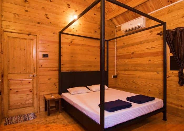 Dorm room at Dreams Hostel, Vagator Beach