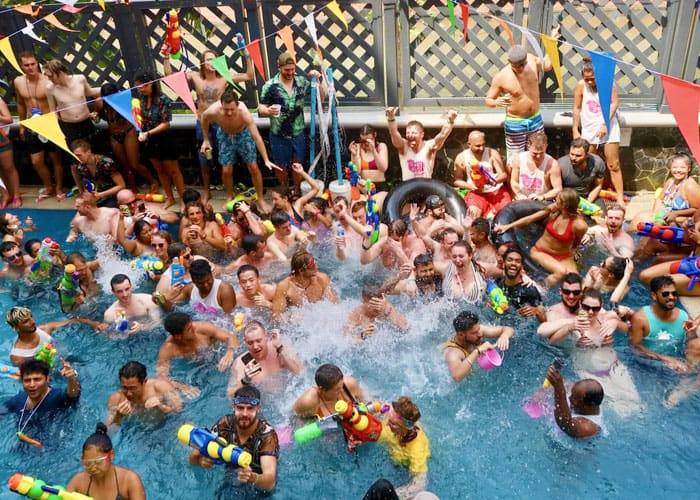 Pool party at Mad Monkey Bangkok Thailand