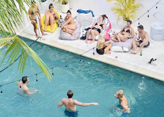 Chill and relax by the pool at Capsule Hostel Bali