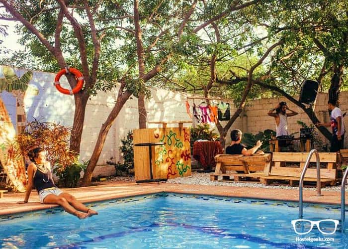 La Tortuga Hostel Socialising by the Pool
