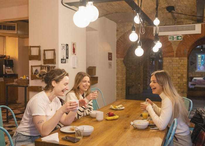 Have a cup of coffee at Wombat's City Hostel London