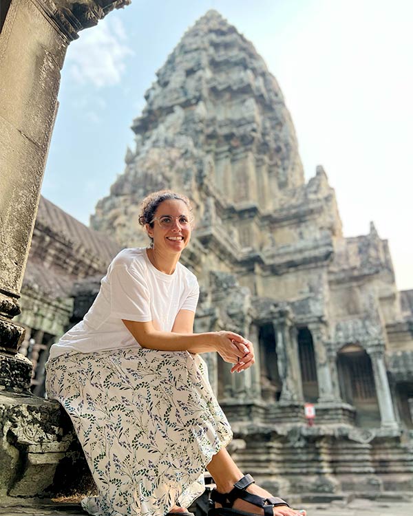 Anna visiting Angkor - what a life-time experience!
